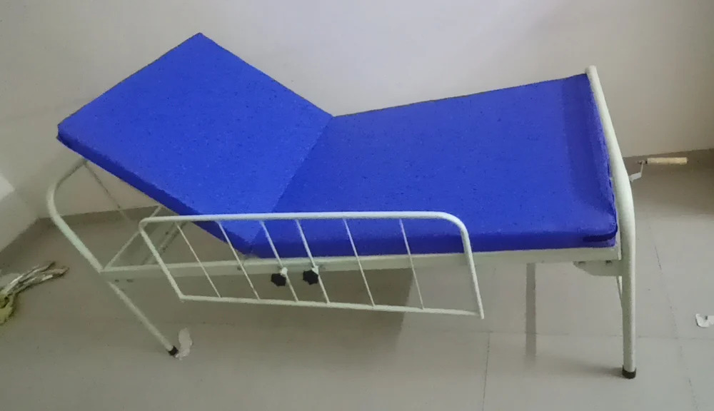 Manual Single Elevation Hospital Cot with Bed