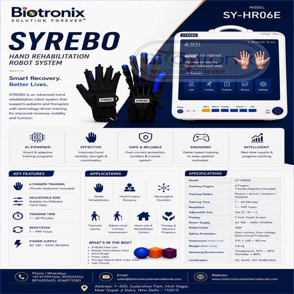 Intelligent Hand Therapy Equipment for Physiotherapy Centers
