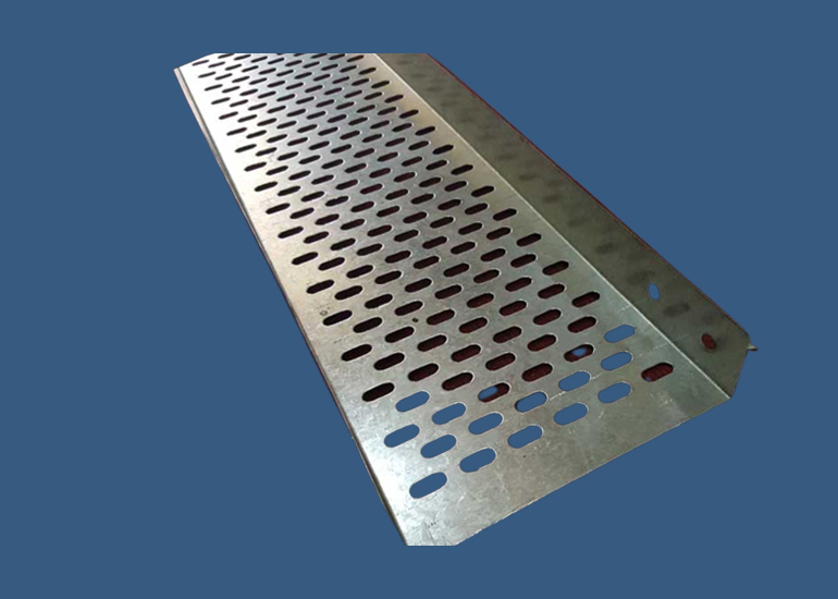 Perforated Type Cable Tray - Stainless Steel, 2500x300x50 mm, Silver | Corrosion Resistant, Fire Resistant, Custom Patterns