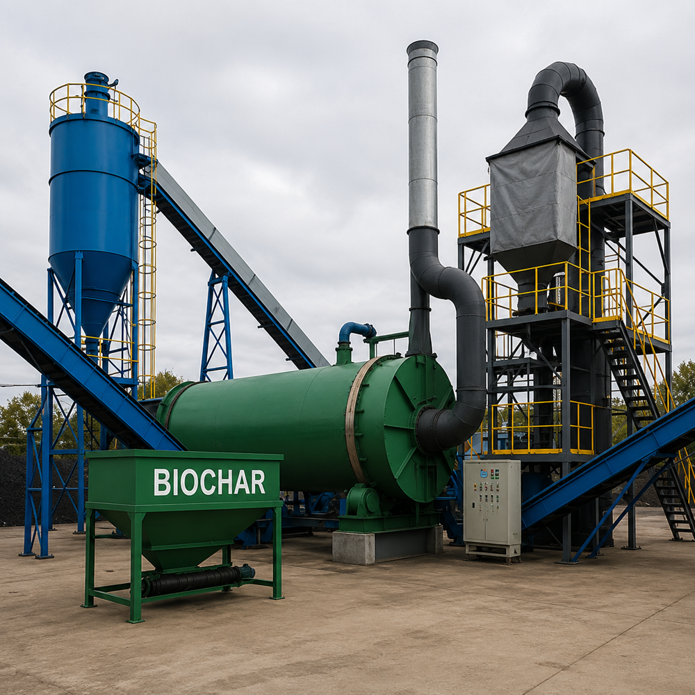 Biochar production plant