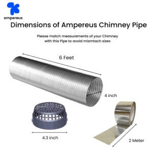 4 Inch Chimney Pipe With Cowl And Tape