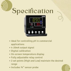 PPH-1000 Single Line pH and Temp Controller