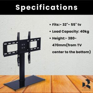 55 Inch Glass Base TV Stand