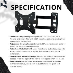 42 Inch TV Motion Wall Mount