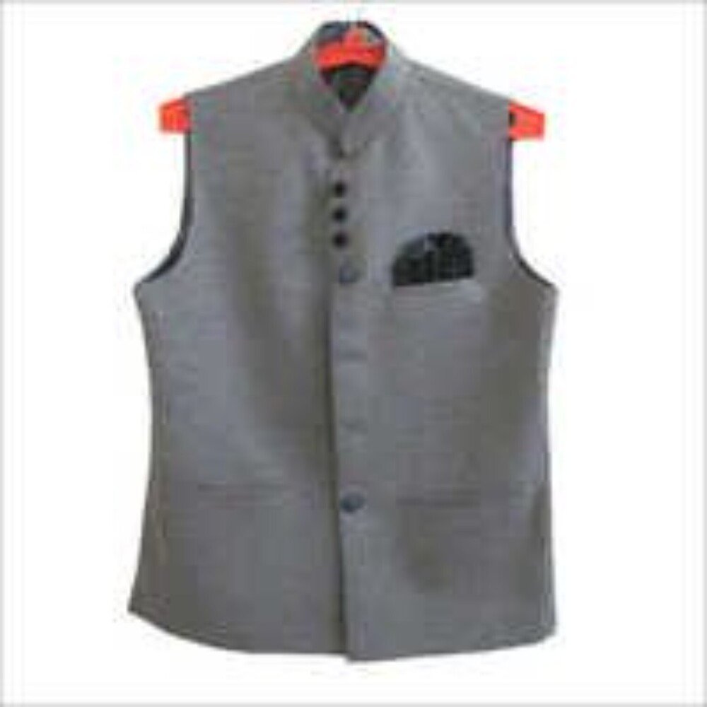 Nehru Jacket - Cotton Wool, Sleeveless, Three Pockets | Tear Resistant, High Comfort, Easy To Clean, Colorfast, Waterproof