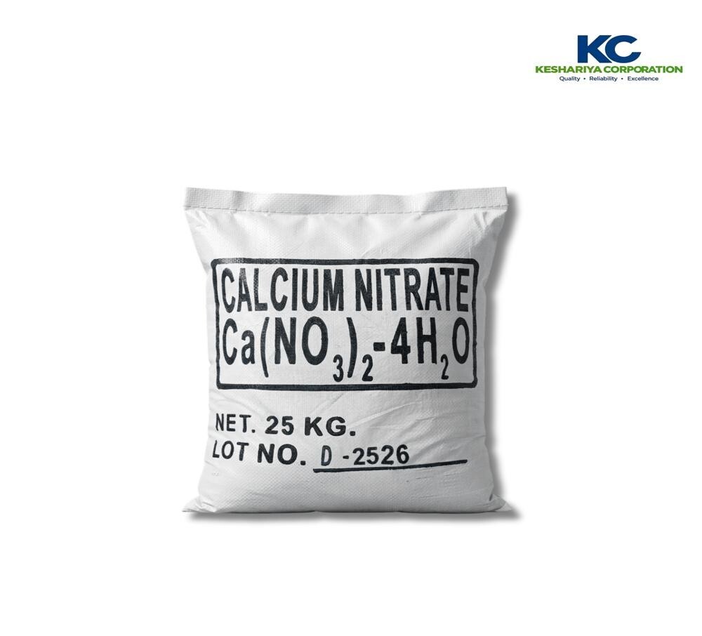 Calcium Nitrate - 25 kg HDPE Bag, >99% Purity, Granular Crystalline, Water-Soluble Oxidizing Agent, Agricultural & Industrial Use