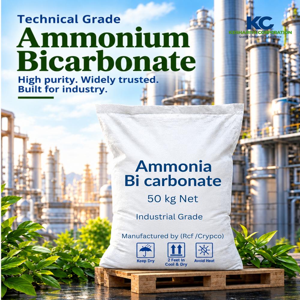 Ammonium Bi Carbonate - White Crystalline Powder, Technical Grade, 99% Purity, Food Grade, 25-1000 kg Bags
