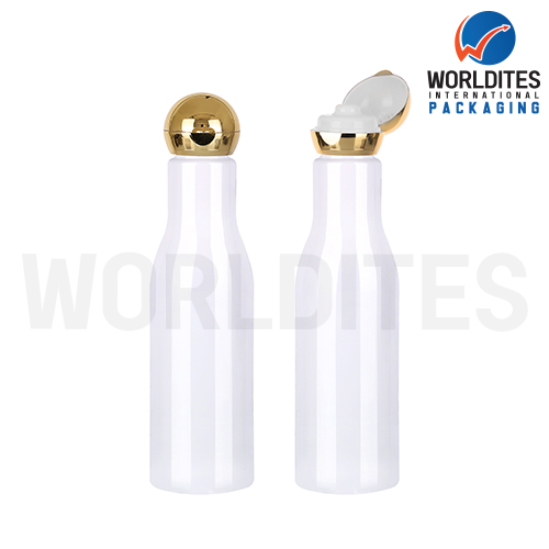 200 Ml Asta Pet Bottle with Golden Metalized Dome Cap