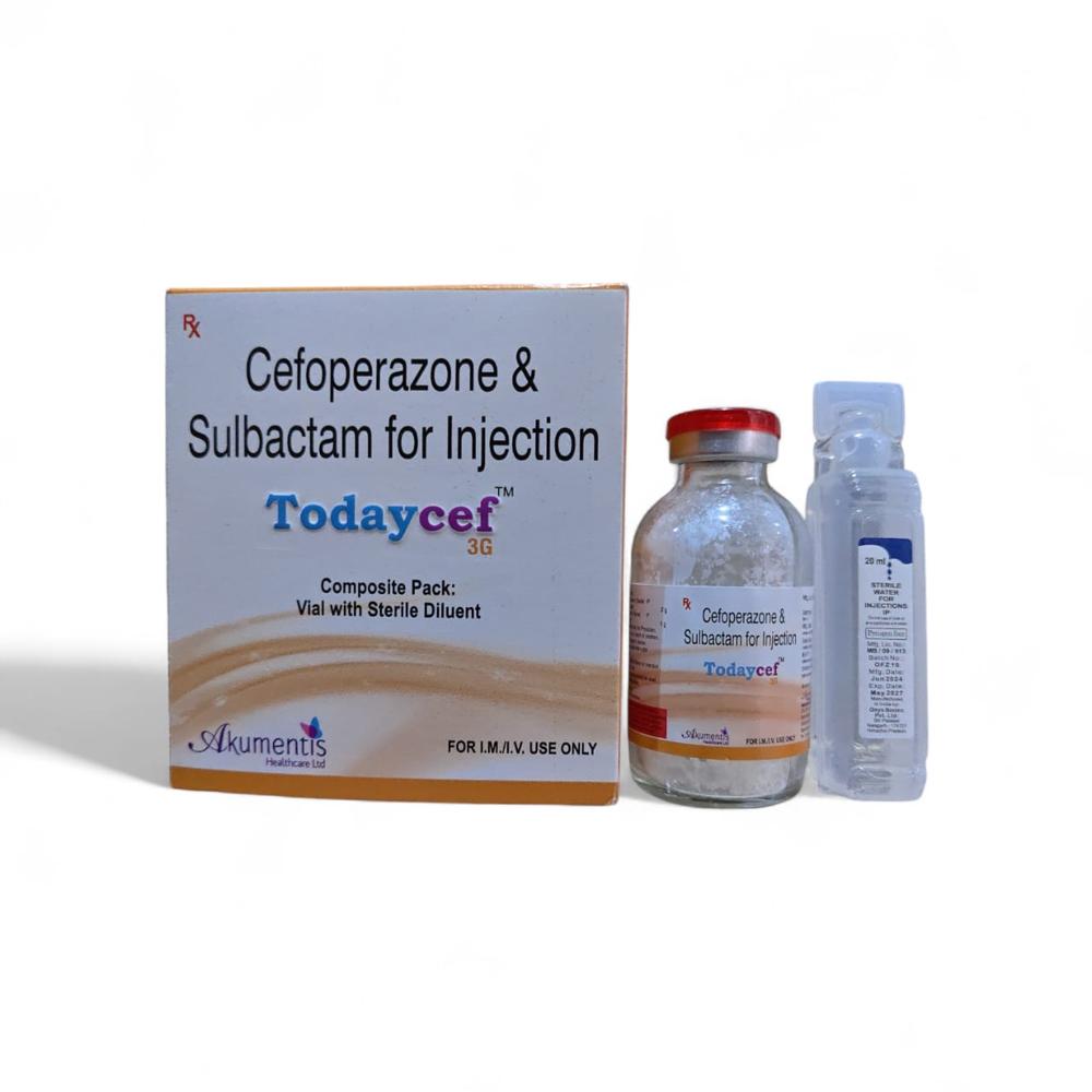CEFOPERAZONE 2gm +SULBACTAM-1gm (TODAYCEF 3 GM)