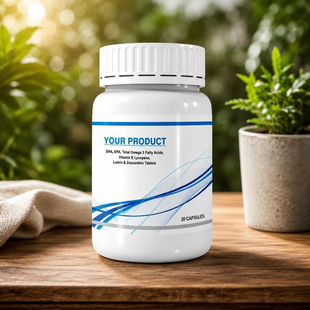 DHA, EPA, Total Omega 3 Fatty Acids, Vitamin E Lycopene, Lutein & Zeaxanthin Tablets