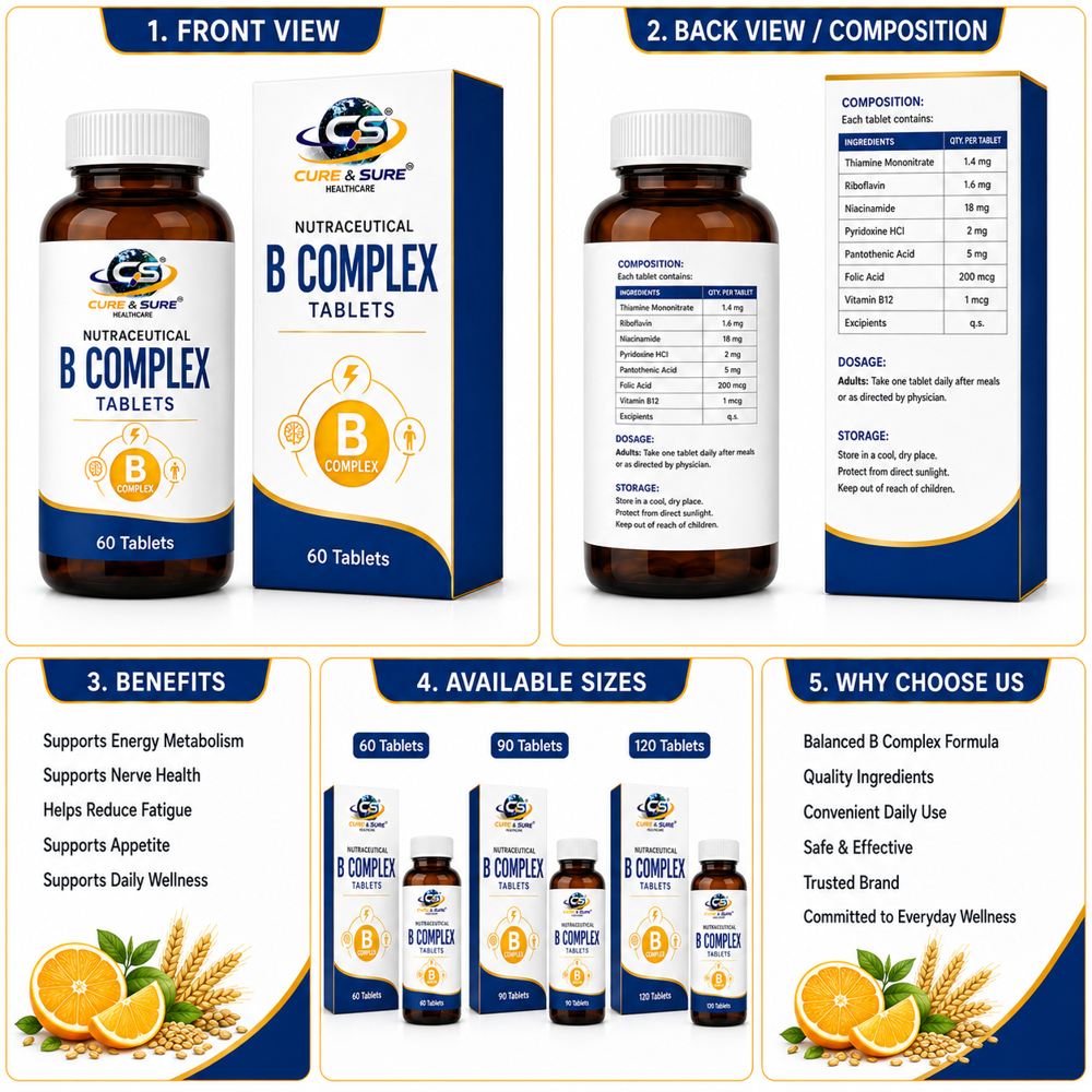 Nutraceutical B Complex Tablets Third Party Manufacturing