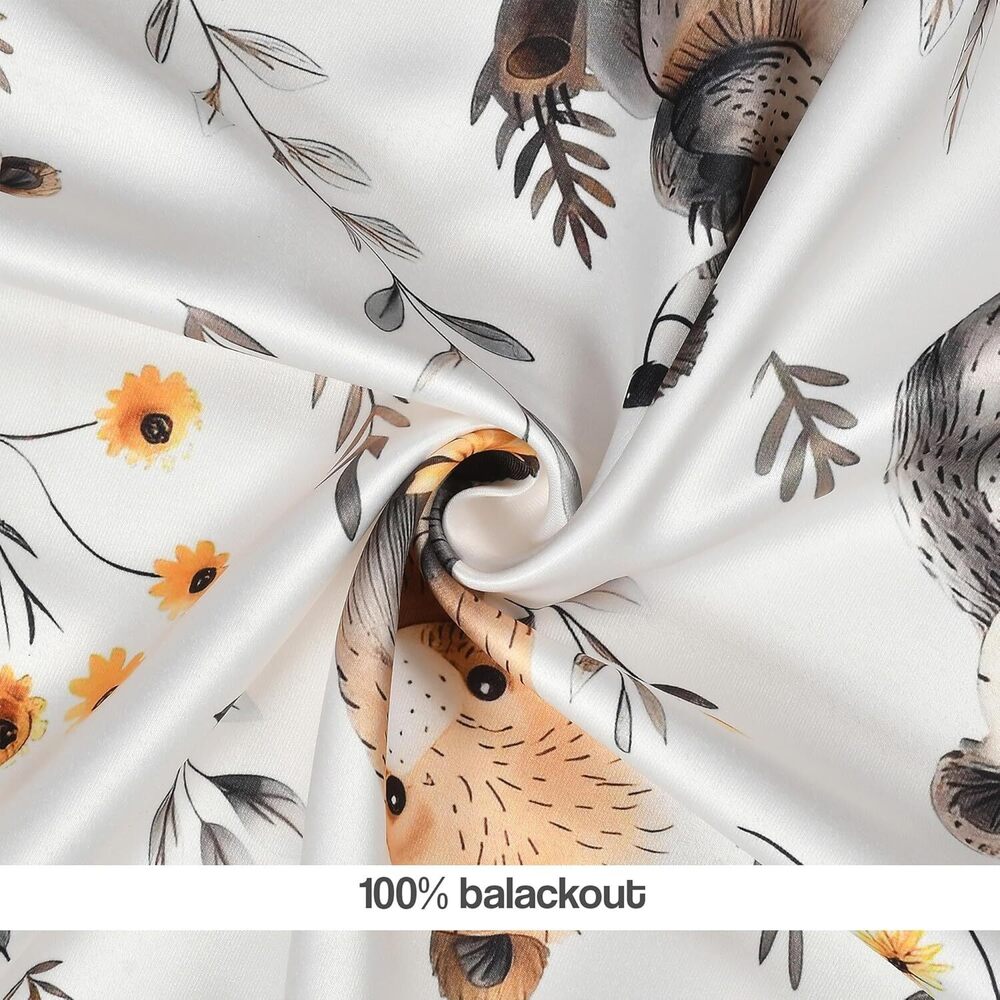 Kids Panda Printed Blackout Curtain