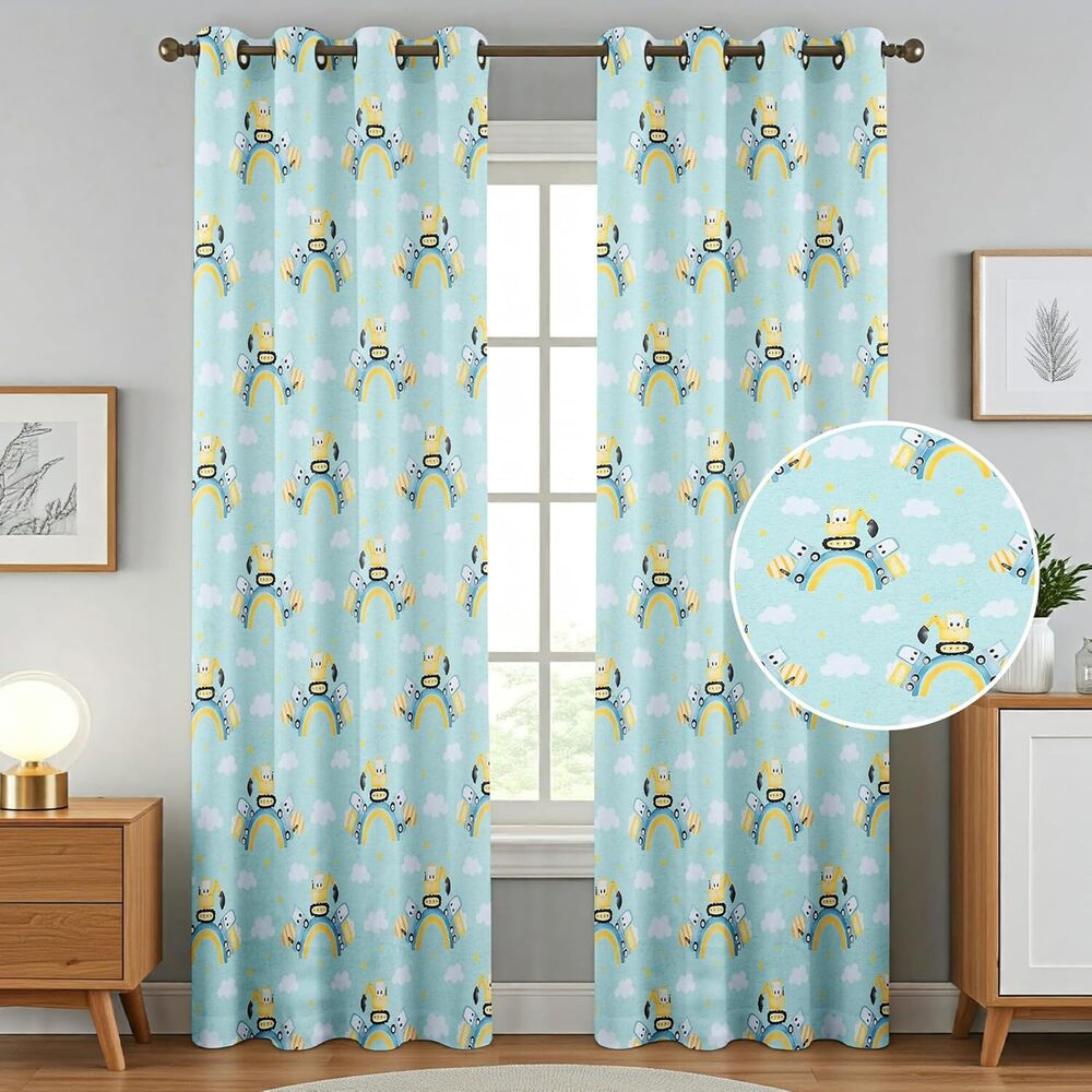 Kids Aquapuppy Printed Blackout Curtain