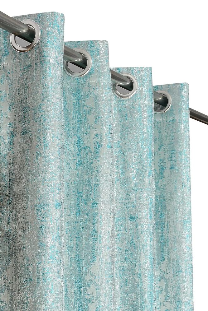 Jaquard Aqua Color Texture Curtain