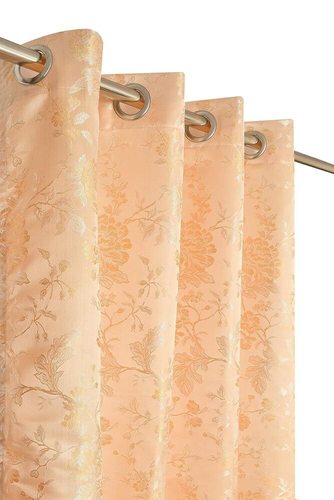 Jaquard Flower Gold Color Curtain