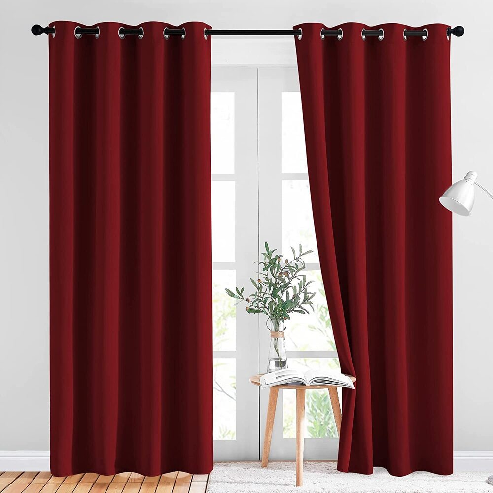 Plain Backout Maroon Color Curtain