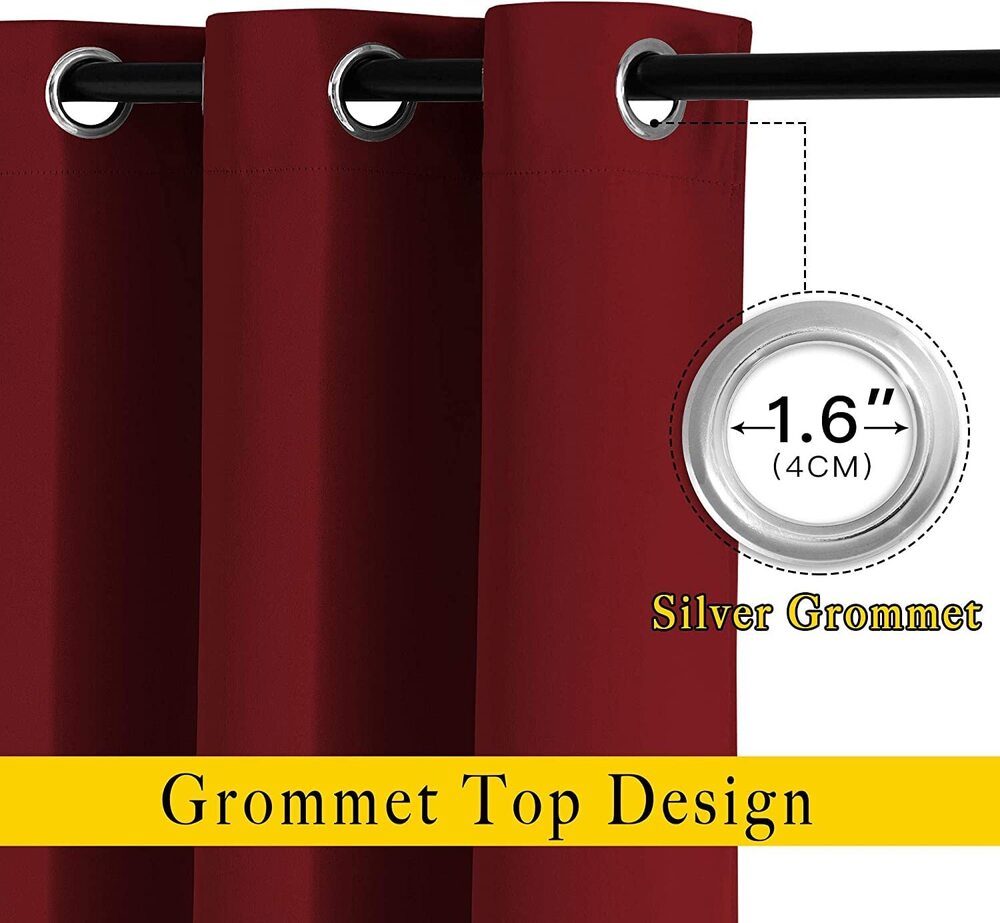 Plain Backout Maroon Color Curtain