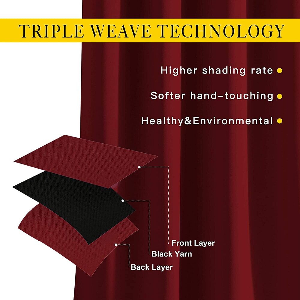 Plain Backout Maroon Color Curtain