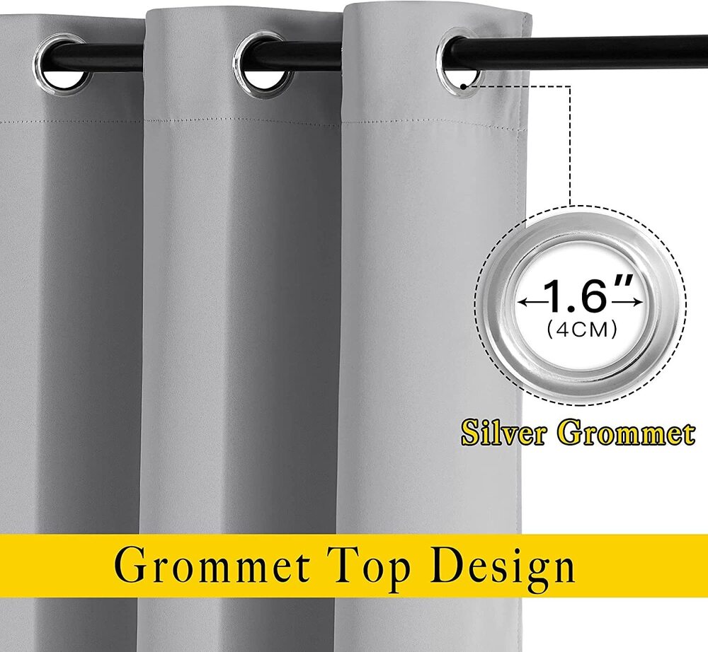 Plain Backout Grey Color Curtain