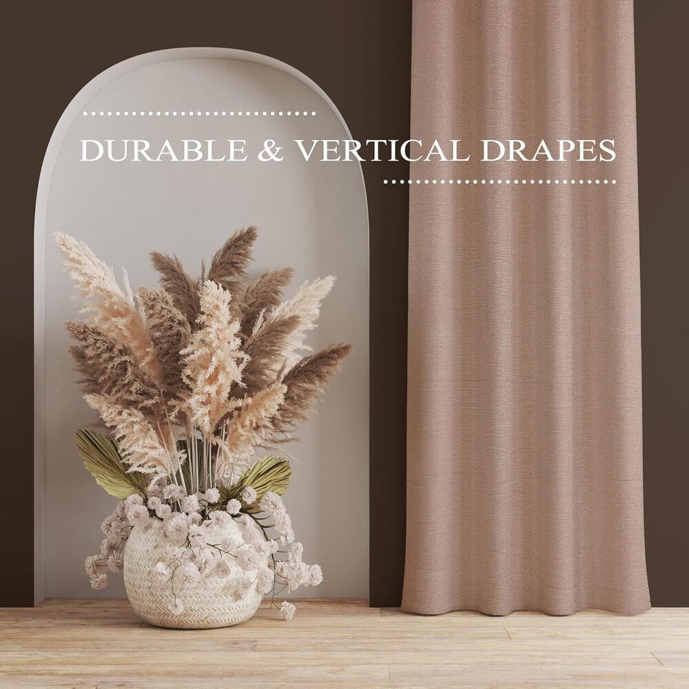 Peach Color Plain Weave Room Darkning Range Curtain