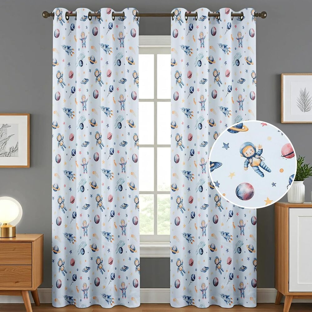 Kids Astro Printed Blackout Curtain
