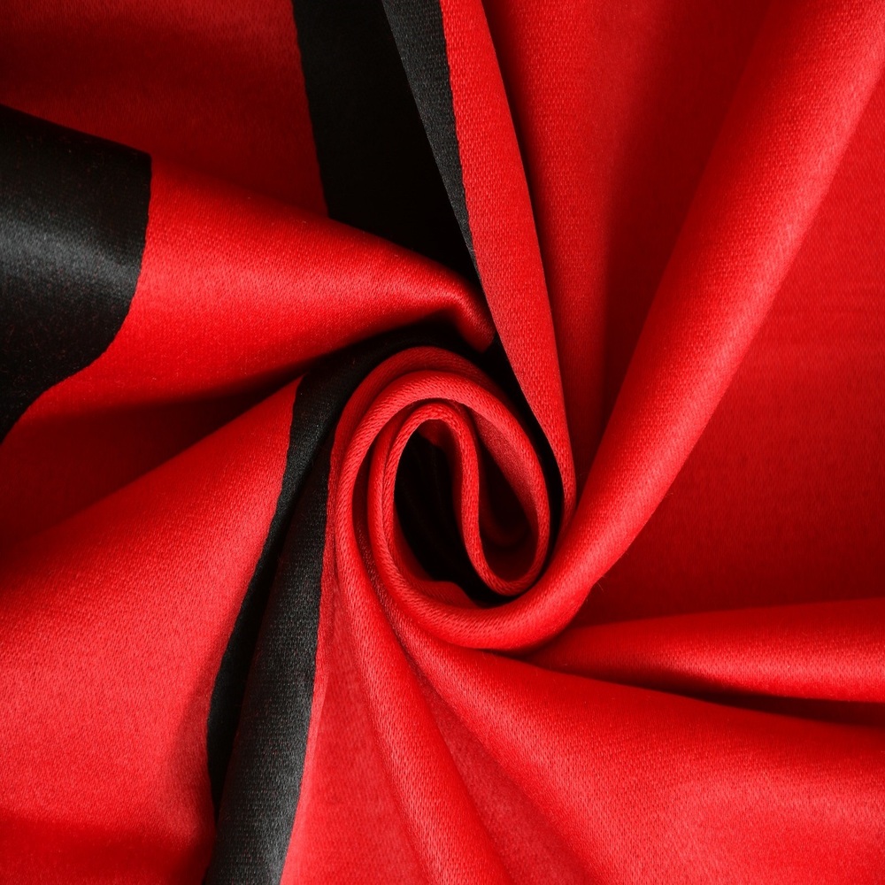 Jacquard Red Color Customized Curtain