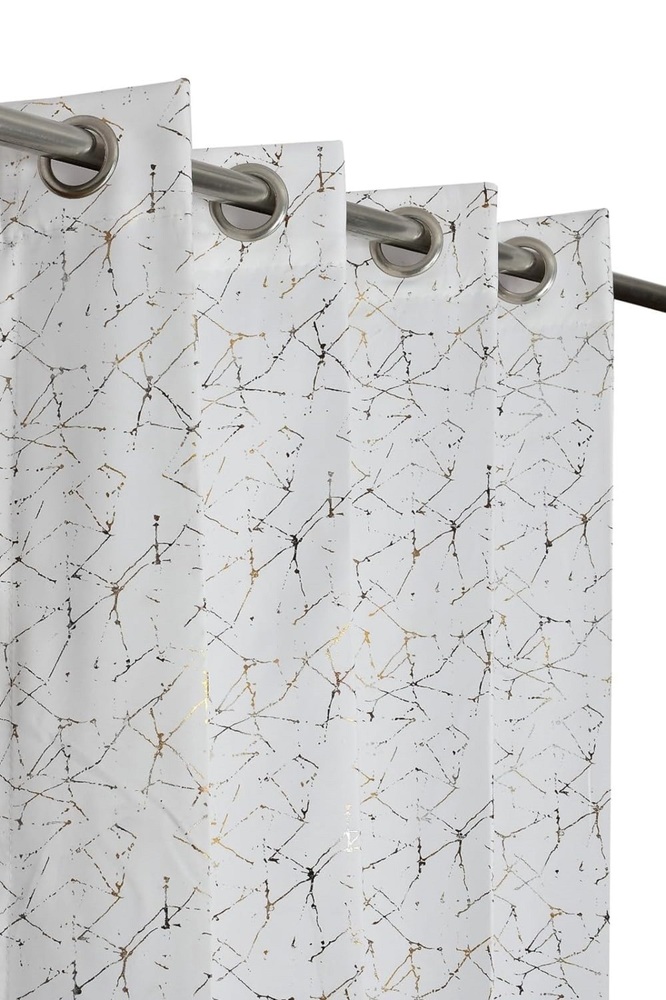 Foil Blackout White Color Curtain