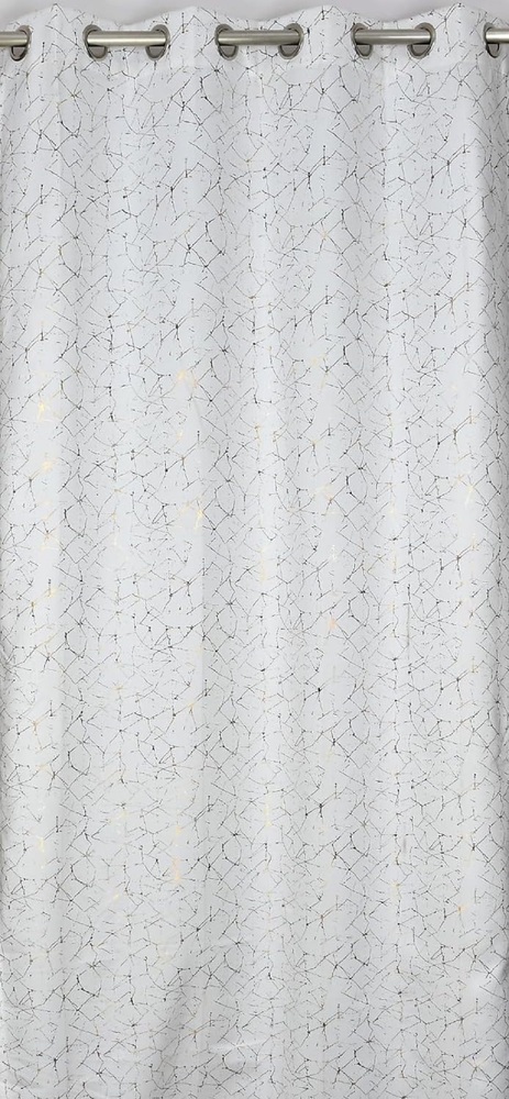 Foil Blackout White Color Curtain