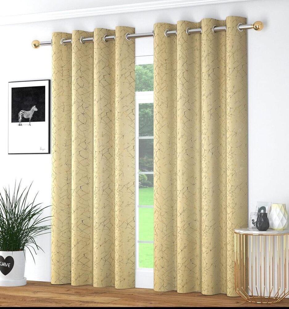 Foil Blackout Begie Color Curtain