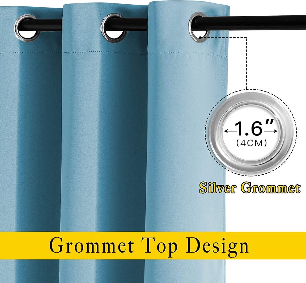 Plain Backout Skyblue Color Curtain