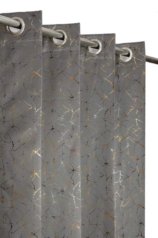 Foil Blackout Grey Color Curtain