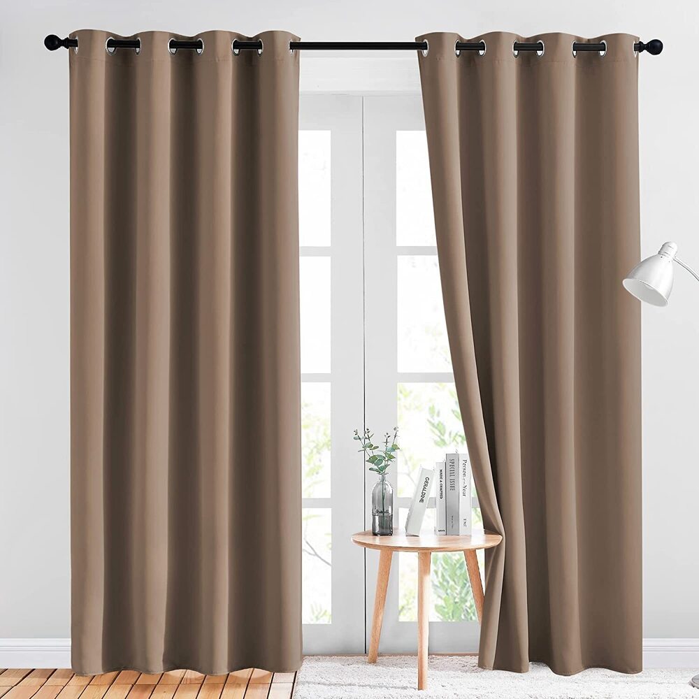 Plain Backout Brown Color Curtain