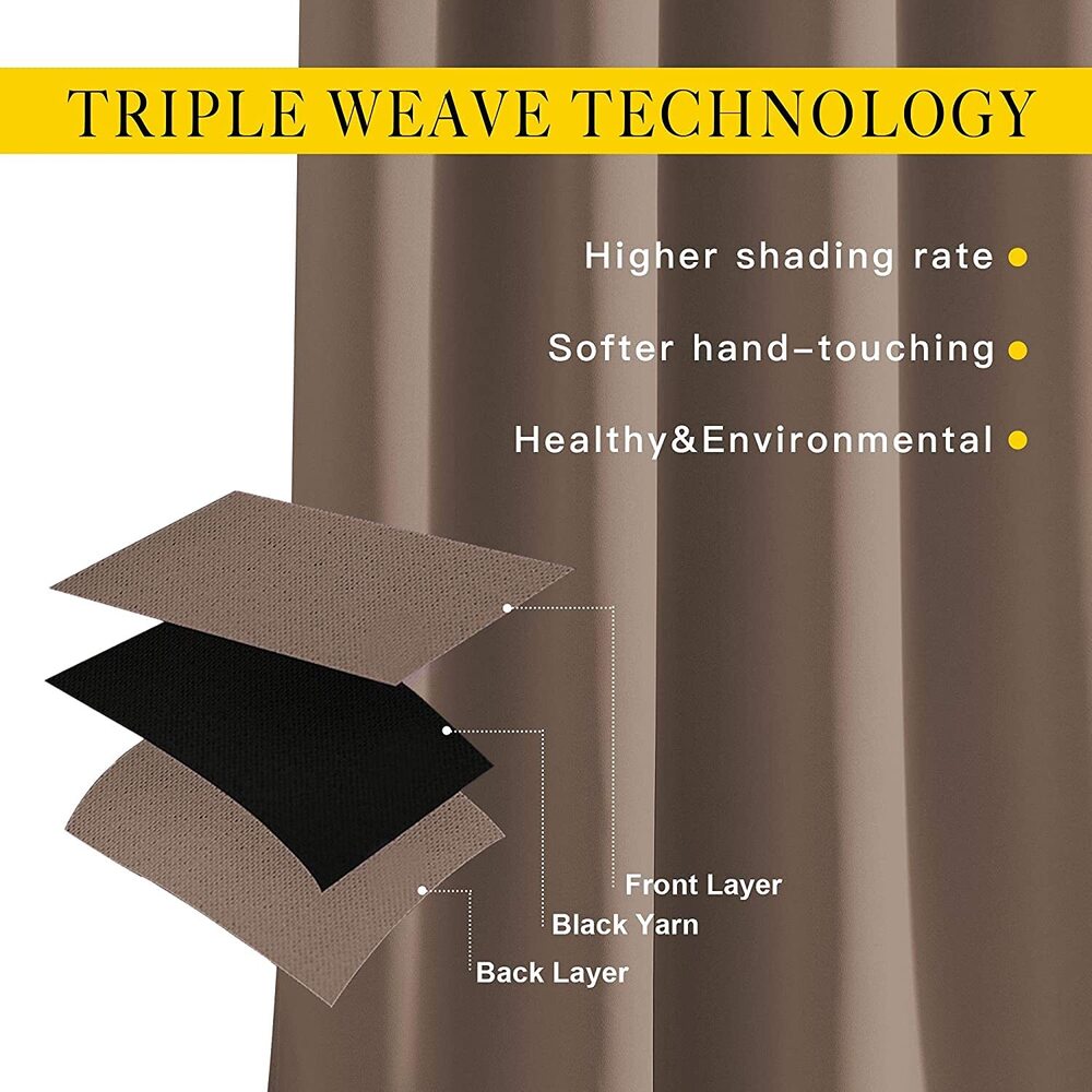 Plain Backout Brown Color Curtain
