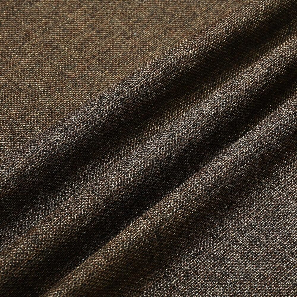 Plain Brown Color Jute Blend Curtain Fabric