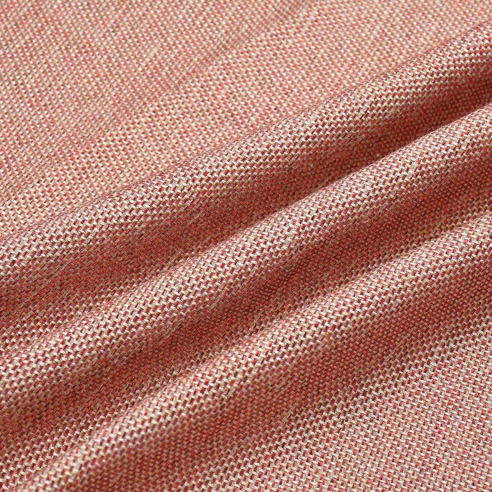 Plain Peach Color Jute Blend Curtain Fabric
