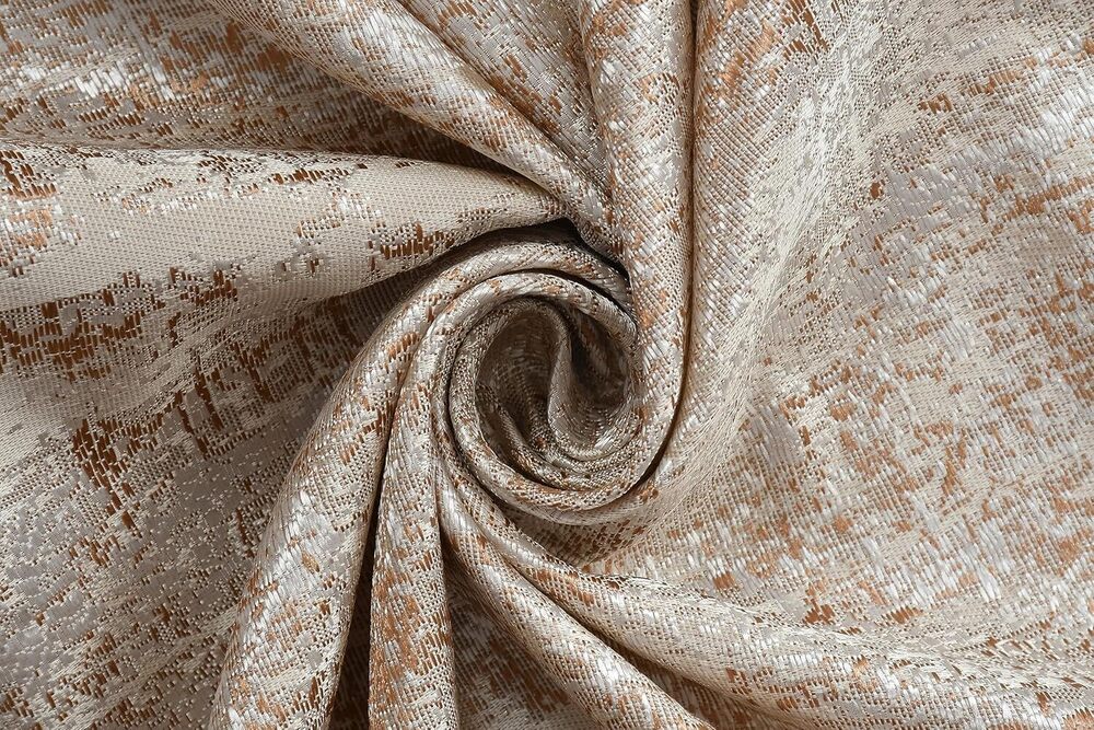 Jaquard Texture Brown Color Curtain Fabric