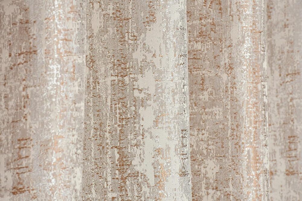 Jaquard Texture Brown Color Curtain Fabric