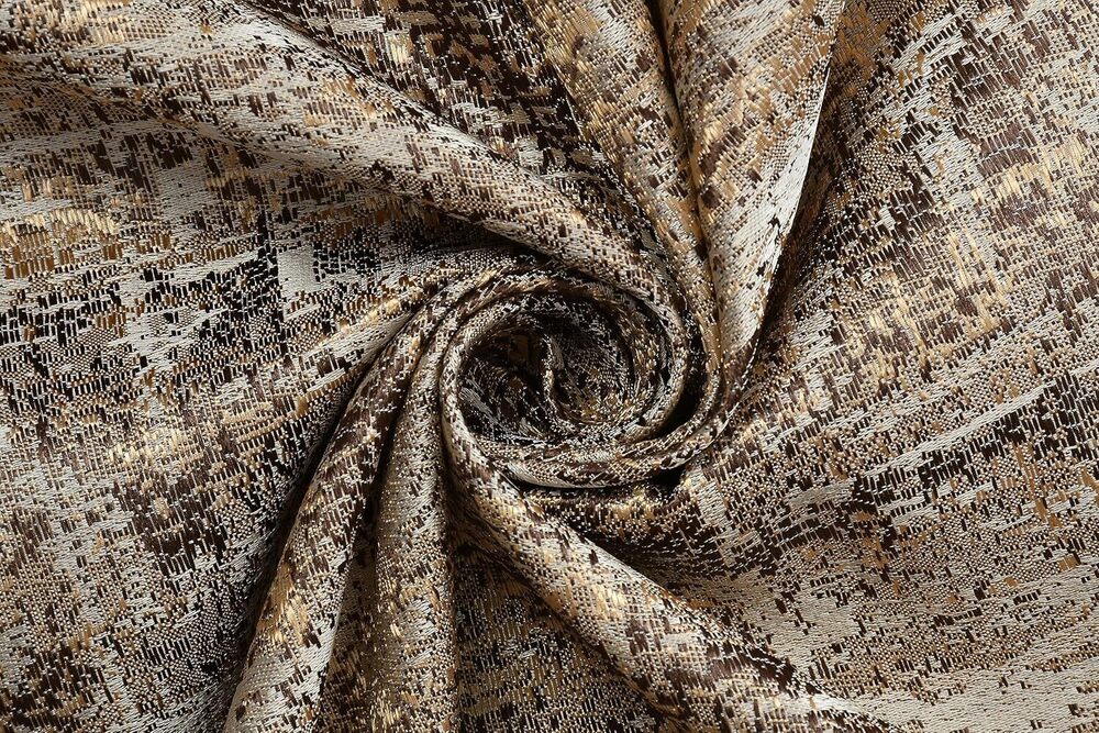 Jaquard Texture Coofee Color Curtain Fabric