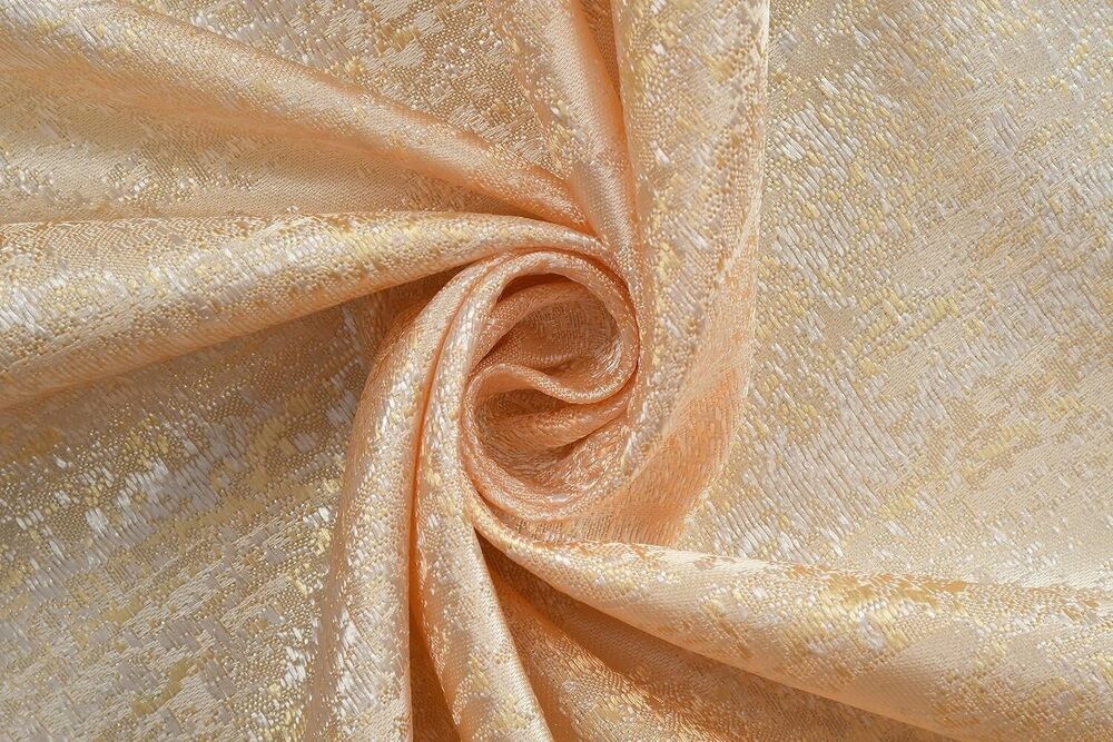 Jaquard Texture Cream Color Curtain Fabric