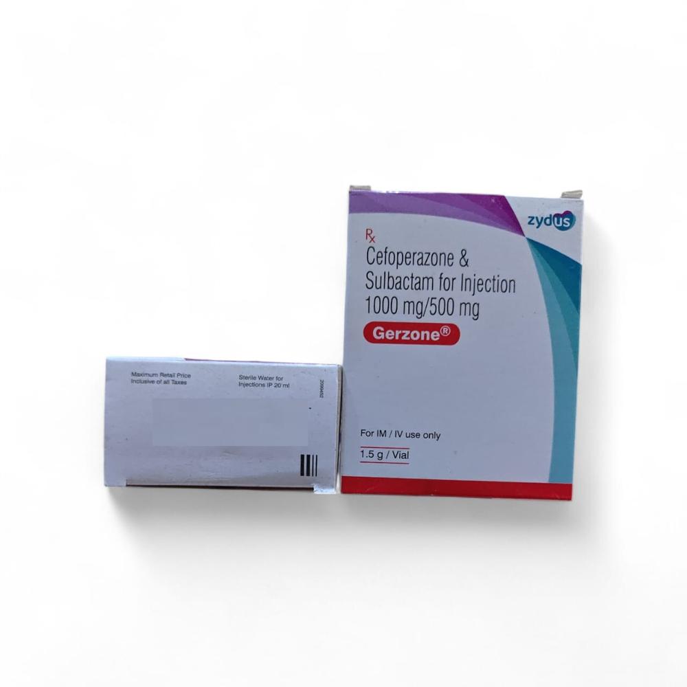 Cefoperazone 1gm+ Sulbactam 500mg  ( Gerzone 1.5gm injection)