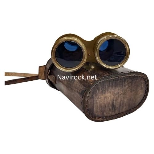 Antique Style Binocular Spyglass Victorian Marine Brass Leather Neck Strap Binocular