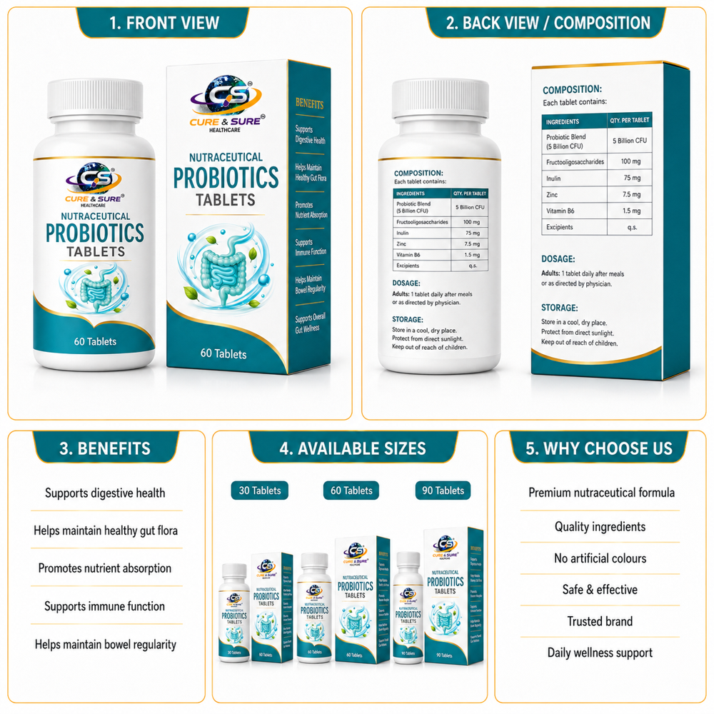Nutraceutical Pro Biotics Tablets Third Party Manufacturing