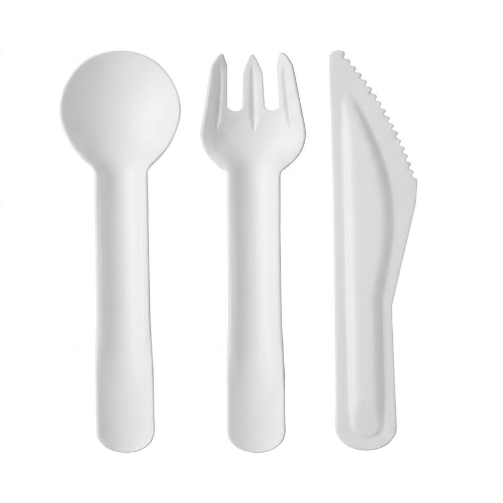 Paper Spoon, Fork, Knife Cutlery Set