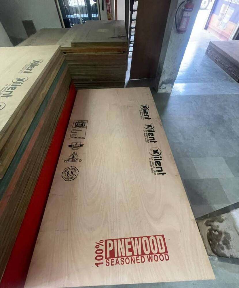 25mm Pine Plywood - 100% Seasoned Pinewood, 8x4 Feet, Natural Light Brown | Hot Pressed, Termite Resistant, Smooth Sanded Finish, E1/E2 Compliant