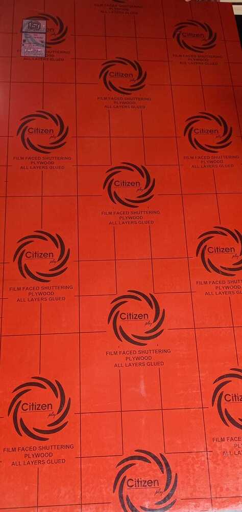 Centering Film Face Plywood - High Density Hardwood, 1220x2440 mm, Red Film | Weather Resistant, Reusable up to 25 Cycles, Waterproof Edges