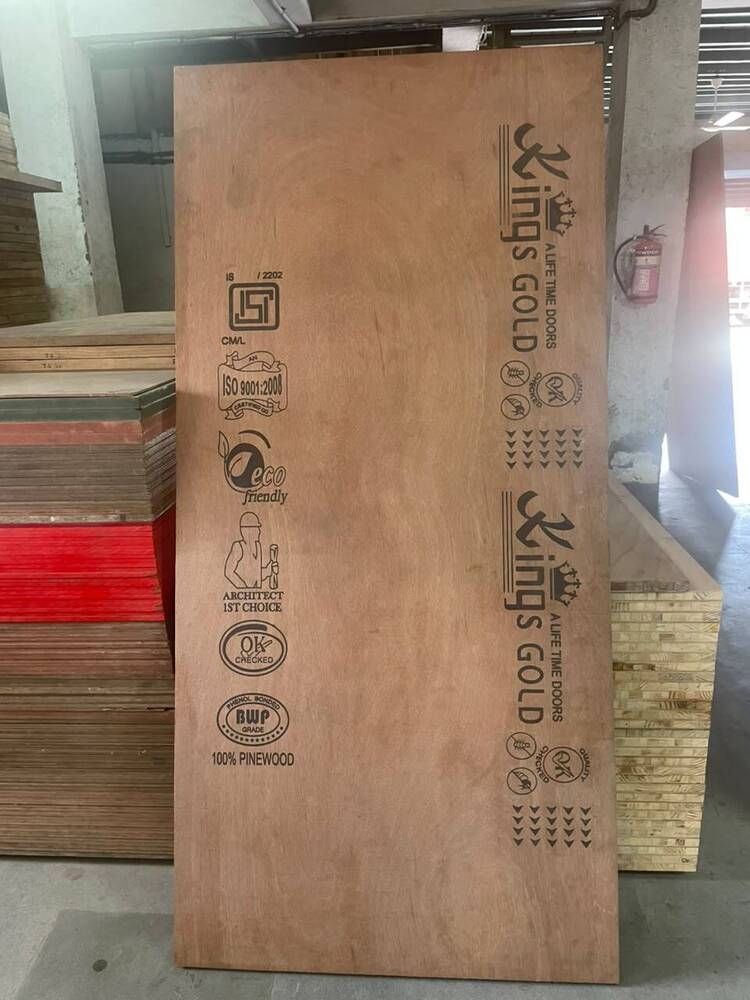 Flush Door Plywood - Hardwood Core, 2100x900 mm, 25 mm Thickness | Dimensional Stability, Moisture Resistant, Termite Resistant, Fire Retardant Option
