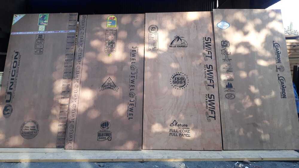 Plywood Board - Hardwood/Poplar Core, 8ft x 4ft, Natural Brown | ISI Certified, Moisture Resistant, Termite & Borer Proof, Smooth Sealed Edges, MOR 40 N/mm²