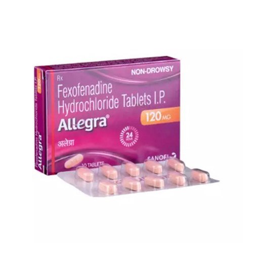 Fexofenidine Hcl Tablets - 180 Mg, Anti-allergic For Adults, Children, And Teenagers | Dosage As Directed By Physician, Store In Cool And Dry Place