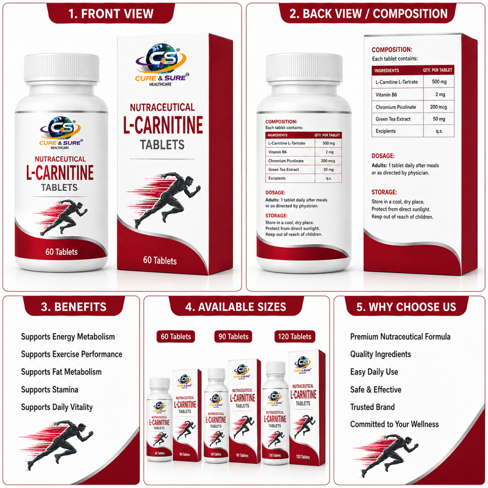 Nutraceutical L-Carnitine Tablets Third Party Manufacturing