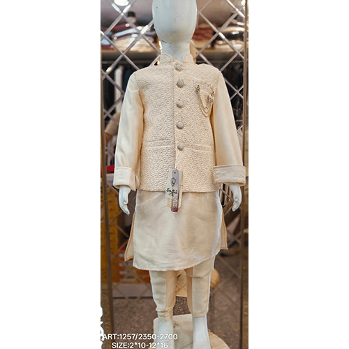 Kids Indo Kurta Pajama With Cotty